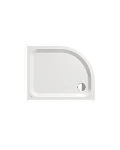 Kaldewei ZIRKON 501 shower tray 455500011001 90 x 75 cm with Invisible Grip, glossy, alpine white