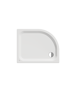 Kaldewei Zirkon Kaldewei douche 457048040711 100x80x3,5cm, avec support, blanc alpin mat