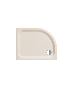 Kaldewei Zirkon Kaldewei douche 455548043231 90x75x3.5cm, avec support, effet perlant, pergamon