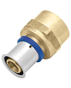 KAN-therm KAN-press 6in1 transition socket 1009042120 20 mm x 2000 / 2 IG, brass, with press sleeve