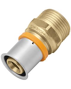 KAN-therm KAN-press 6in1 adapter 1009045009 20 mm x 2000 / 2 AG, brass, with press sleeve