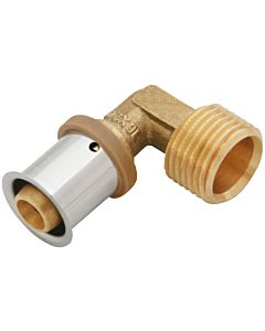 KAN-therm KAN-press 6in1 transition angle 1009070010 20 mm x 2000 / 2 AG, 90 °, brass, with press sleeve