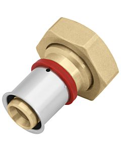 KAN-therm KAN-press 6 en 1 demi-raccord vissé 1009105004 20 mm x 2000 IG, laiton, 2000 plat, avec manchon de presse