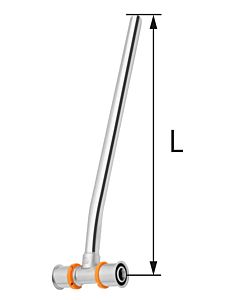 KAN-therm KAN-press 6in1 T-piece 1009257115 16-16, 300 mm, for radiator connection, with press sleeve
