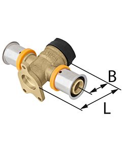 KAN-therm KAN-press 6in1 Wandscheibe 1009285057 20 mm x 1/2 IG x 20 mm, Messing, Durchgang, 3 Befestigungslaschen