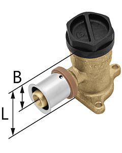 KAN-therm KAN-press 6 en 1 plaque murale 1009285062 20 mm x 2000 / 2 IG, laiton, avec 3 sangles de fixation