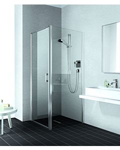 Kermi Liga side panel LITWD093201AK 93x200cm, matt silver, clear TSG, on the shower area