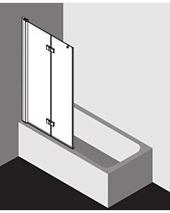 Kermi paroi de baignoire Diga DI2PL10015VAK 100x150cm, argent brillant, TSG clair, gauche