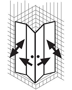 Kermi Liga bande d&#39;étanchéité 2534987 LI 2CR / L, 4x985mm, horizontal