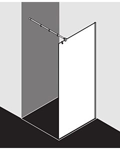 Kermi Filia Glasanlage teilgerahmt FITPF12020VPK 120x200cm, silber hochglanz, ESG klar Clean, 90Grad Stabilisierung