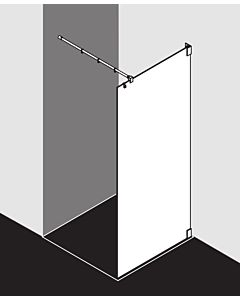 Kermi Système de verre Filia FITWF09020VAK 90x200cm, argent brillant, TSG transparent, stabilisation à 90 degrés, sans cadre