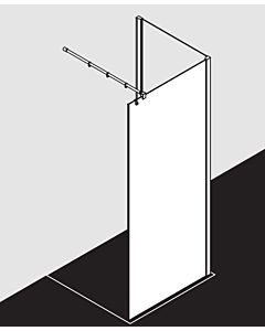 Kermi Filia XP paroi latérale FXTWF08018VAK 80x185cm, argent brillant, verre de sécurité trempé, avec stabilisation à 90 degrés