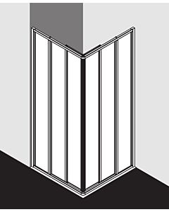 Kermi Ibiza 2000 Eckeinstieg ED3 I2ED3080181AK 80x185cm, ESG klar, 3-teilig Gleittüren