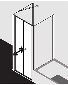 Kermi Ibiza 2000 Pendeltür PTD I2PTD075181AK 75x185cm, ESG klar, silber mattglanz