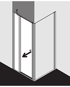 Kermi Ibiza 2000 Schwingtür STL I2STL090181AK 90x185cm, mit Festfeld links, ESG klar