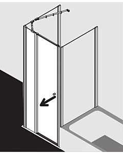 Kermi Ibiza 2000 Schwingtür STL I2STL100181AK 100x185cm, mit Festfeld links, ESG klar
