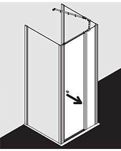 Kermi Ibiza 2000 Schwingtür STR I2STR080181AK 80x185cm, mit Festfeld rechts, ESG klar
