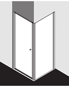 Kermi Ibiza 2000 Schwingtür I2STW090181AK 90 x 185 cm, ESG klar, silber mattglanz,