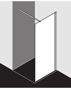 Kermi Ibiza 2000 Seitenwand I2TWF090201PK 90x200cm, silber mattglanz, ESG klar Clean, mit 90Grad Stabilisierung