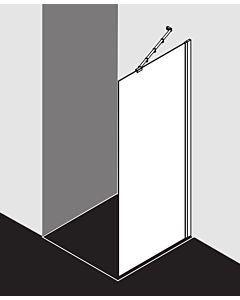 Kermi Ibiza 2000 Seitenwand I2TWG120181AK 120x185cm, silber mattglanz, ESG klar, mit 45Grad Stabilisierung