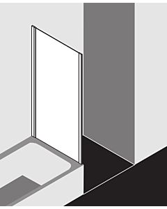 Kermi Ibiza 2000 Seitenwand TWO I2TWO080161AK 80x160cm, ESG klar, verkürzt für Badewanne