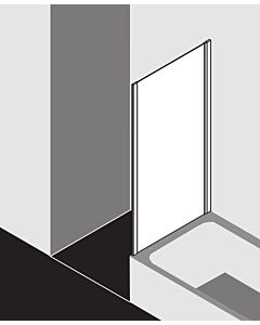 Kermi Ibiza 2000 Seitenwand TWO I2TWO070161AK 70x165cm, ESG klar, verkürzt für Badewanne