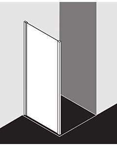 Kermi Liga side panel LITWD10318VAK 103x185cm, high-gloss silver, clear TSG, on the shower area