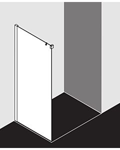 Kermi Nica Seitenwand 1-tlg. NITWL10020VAK 100x200cm, silber hochglanz, ESG klar, links, auf Duschwanne