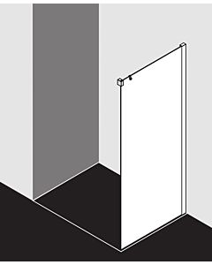 Kermi Nica Seitenwand 1-tlg. NITWR12020VAK 120x200cm, silber hochglanz, ESG klar, rechts, auf Duschwanne