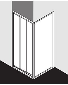 Kermi Gleittür Nova 2000, 3-teilig 90x185, silber/mattglanz, Kerolan Fontana