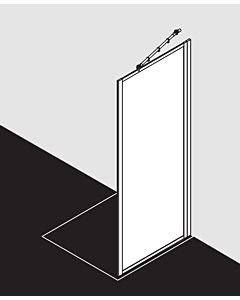 Kermi Seitenwand Nova 2000 TWD N2TWD0902011K 90x200cm, Kunstglas, silber mattglanz