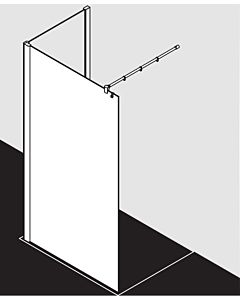 Kermi Pasa XP side panel PXTWF09020VPK 90x200cm, silver high gloss, TSG clear clean, with 90 degree stabilization