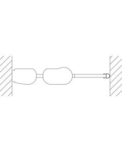 Kermi Pega Pendeltür 1-flügelig mit Festfeld PE1FR09020VAK 90x200cm, silber hochglanz, ESG klar, rechts