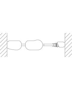 Kermi Pega porte battante 2000 -swing avec panneau fixe PE1GR09020VUK 90x200cm, verre de sécurité trempé argent brillant SR Opaco, droite