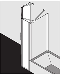 Kermi Pega Fünfeck-Duschkabine PEF4509018VYK 90x90x185cm, silber hochglanz ESG SR Opaco Clean