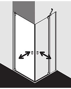Kermi Raya Eckeinstieg Pendeltüren RA1EL07520VPK 75x200cm, ESG klar KermiClean, linkes Halbteil