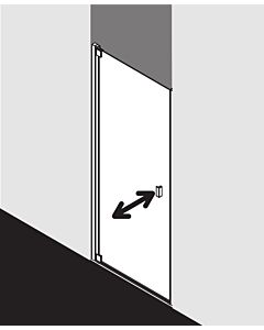 Kermi Raya Schwingtür RA1WL10020VPK 100x200cm, Anschlag links, ESG klar KermiClean