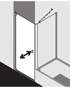 Kermi Raya Schwingtür RA1WL09020VPK 90x200cm, Anschlag links, ESG klar KermiClean