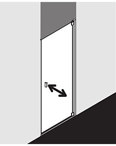 Kermi Raya Schwingtür RA1WR100201PK 100x200cm, Anschlag rechts, ESG klar KermiClean