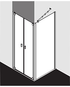 Kermi Raya Pendeltür RAPTD10020VPK 100x200cm, ESG klar KermiClean, silber hochglanz