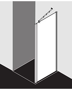 Kermi Raya Seitenwand RATWD100201PK 100 x 200 cm, silber/mattglanz, ESG klar, Clean