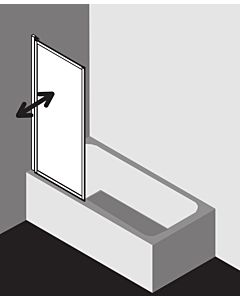 Kermi Vario 2000 Faltwand 1-flügelig V2FW10701412K 75,1-76,7x140cm, silber mattglanz, Kerolan Perl