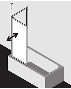 Kermi Vario 2000 folding wall 2000 -leaf V2FW1070142PK 75, 2000 -76.7x140cm, white, TSG clear KermiClean
