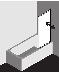 Kermi Vario 2000 Faltwand 1-flügelig V2FW10701422K 75,1-76,7x140cm, weiß, Kerolan Perl