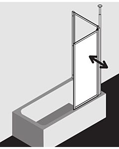 Kermi Vario 2000 Faltwand 1-flügelig V2FW1070142UK 75,1-76,7x140cm, weiß, ESG SR Opaco