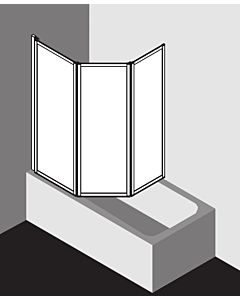 Kermi Vario 2000 3 Vario 2000 V2FW30501412K 140, 2000 -141,7x140cm, argent mat brillant, perle Kerolan