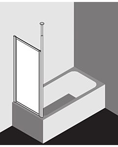 Kermi Vario 2000 Seitenwand V2TWD075141AK 66,4-69,6x140cm, silber mattglanz, ESG klar