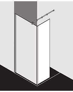 Kermi Xb fixed field XBFFW03020VYK 31.7x200cm, silver high gloss, ESG SR Opaco Clean, glass system