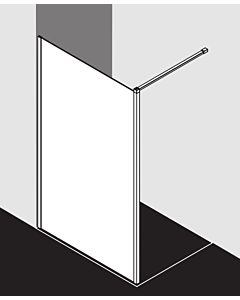 Kermi Système de verre Xb XBWDL11020VYK 111x200mm, argent brillant, ESG SR Opaco Clean, gauche