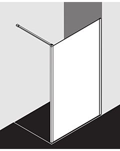 Kermi Xb Glasanlage XBWDR09020VYK 90x200cm, silber hochglanz, ESG SR Opaco Clean, rechts